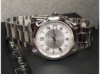 Incredible HAMILTON Swiss Made Wristwatch - $650 Retail Price  - Mens / Unisex - Retro Deco Style - With Box