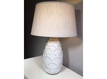 Great Looking MCM / Midcentury Style Pottery Lamp & Shade By UTTERMOST - Large Size 31' X 19' - Fantastic Lamp
