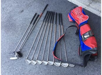 Great Set Of Quality Golf Clubs - Many Good Brands - TaylorMade - Ping - Spalding - Zaap & PING Golf Bag