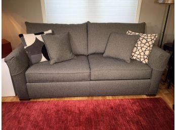 Fabulous Dark Gray ETHAN ALLEN Sleeper Loveseat - EXCELLENT CONDITION - Used Twice - Comes With Accent Pillows