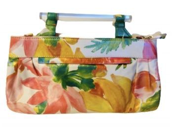 Marianna Tucker Tropical Clutch Bag With Lucite Handles