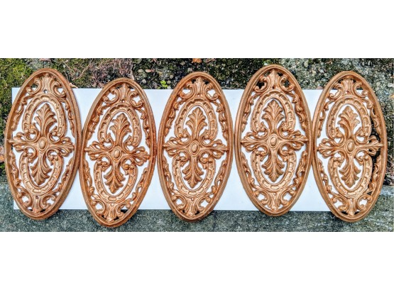 Time To Get Creative.  8 Metal Ornamental Plaques - Only Five Shown In Photo,  Can Be Mounted