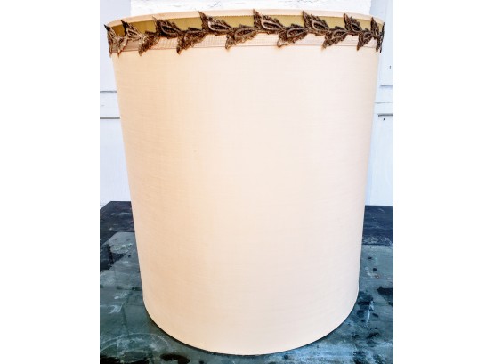 Very Large Mid-Century Modern Lamp Shade With Leaf Motif