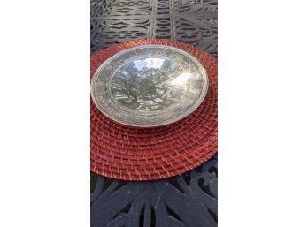 Decorative Antique Sterling Bowl With Scroll And Floral Design