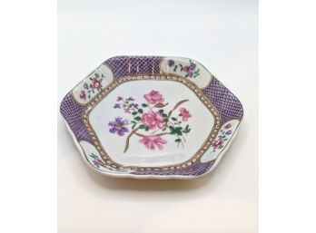 Small Beautiful Floral Dish By Mottahedda From Nelson Rockefeller Collection