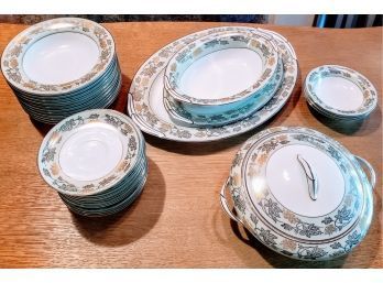 Lovely Vintage Noritake Fine China Pale Blue And Silver Design - In Very Good Condition!