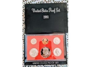 United States Proof Set Of Coins 1981 In Case