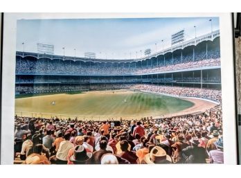 Baseball Game Lithograph Of Yankee Stadium 464/500 By William Feldman 87'