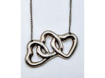 Tiffany Silver Triple Intertwining Heart Necklace