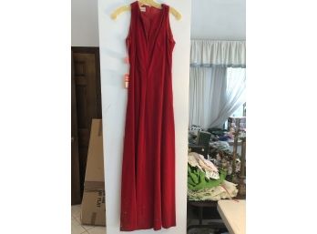 Vintage Red Velvet Gown