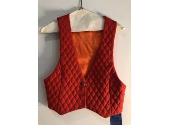 Vintage Orange Quilted Vest