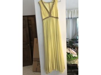 Vintage Yellow Chiffon Gown