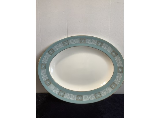Wedgewood Bone China Blue White And Gold Trimmed Platter