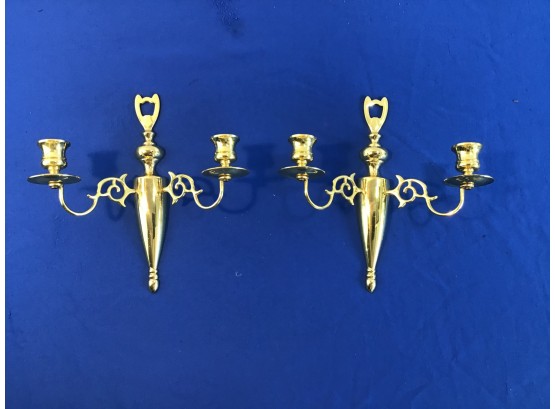 Brass Candle Holders Pair Of 2