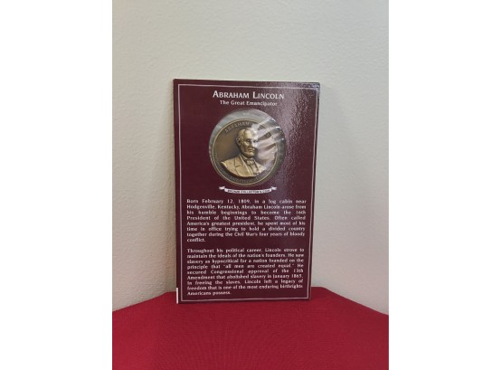 Abraham Lincoln Bronze Collector Coin