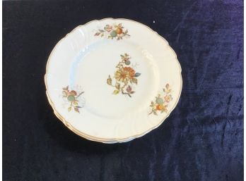 White And Gold Trimmed With Floral Design Saucers Lot Of 6