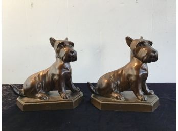 Pair Of Scottie Dog Book Ends