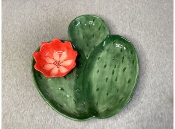 Gibson Cactus Serving Tray With Dip Bowl