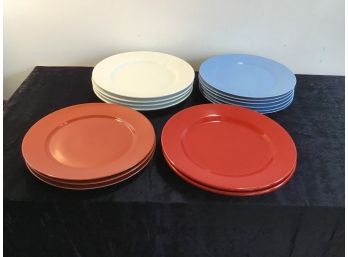 Limoges Red White And Blue Large Chargers