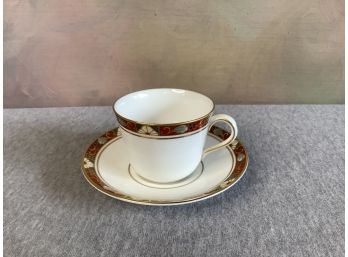 Royal Crown Derby English Bone China Cloisonne Tea Cup And Saucer