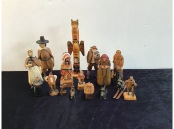 Pilgrim And Indian Lot Of Figurines