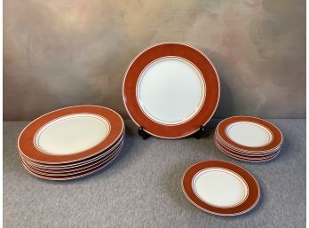 Fitz And Floyd Inc. Red And White China Set