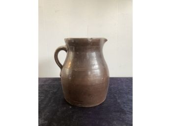 Brown Pottery Pitcher