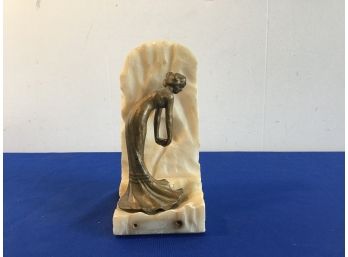 Women Bending Statue With Marble Stand