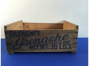 Papagni's Grenache Box Crate