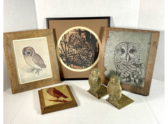 Collection Signed Owl Related Art Works