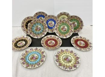 Collection German Bavaria Porcelain Love Story Cabinet Plates