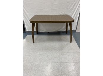 Mid Century Formica Kitchen Dining Table With One Leaf