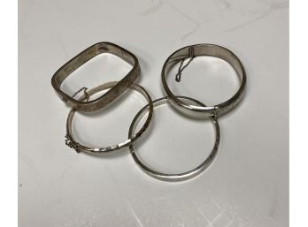 Four 925 Sterling Silver Bracelets