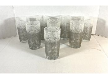 Set Six Vintage Mid Century Drinking Glasses