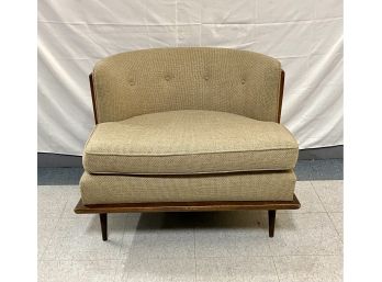 Mid Century Style Upholstered Club Chair