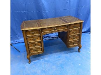 Vintage Sligh French Style Desk With Tooled Leather Top