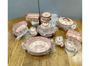 New Unused Temp-tations Old World Servings Pieces  Including Covered Pig  Casserole Tureen