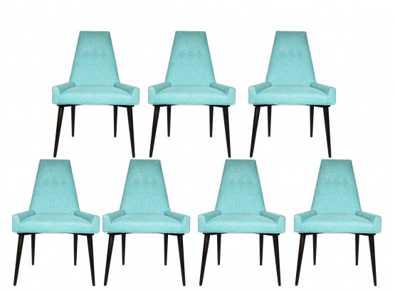 A Set Of 7 Modern Side Chairs By Jonathan Adler
