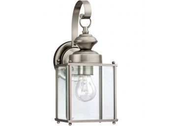 A Set Of 7 NEW Brushed Nickel Outdoor Wall Lanterns From Generation Lighting
