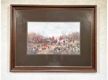 A Large, Vintage Hunt Themed Lithograph