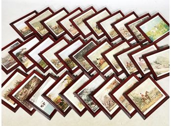A Huge Collection Small Framed Of Hunt Themed Prints