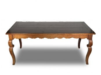 A Custom Notched Pine French Provincial Dining Table By The Wright Table Company