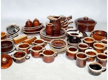 A Large Collection Of Vintage Brown Drip Pottery - Mostly Hull And McCoy