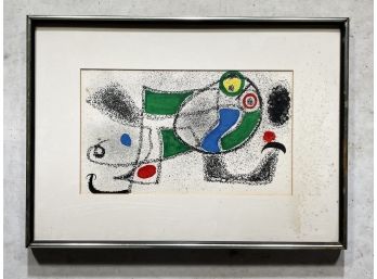 A Vintage Framed Lithograph - Possibly Miro