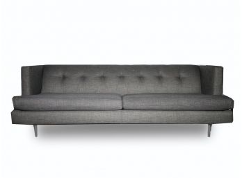 A Modern Sofa In Neutral Grey Linen By CB2