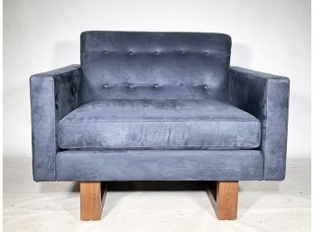 A Luxurious Modern Suede Chair By Room & Board (2 Of 2)