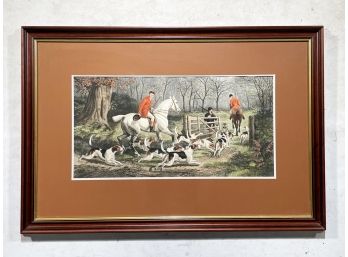 An 19th Century Hunt Themed Lithograph, Signed AS Douglas