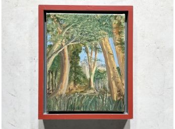 A Modern Oil On Canvas, Jungle Scene, Signed On Reverse