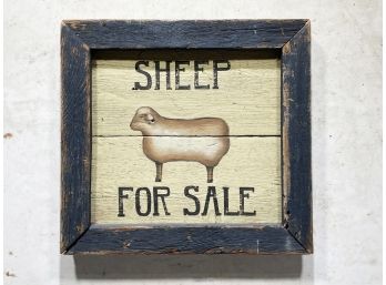 A Large Vintage Farm Sign 'Sheep For Sale'