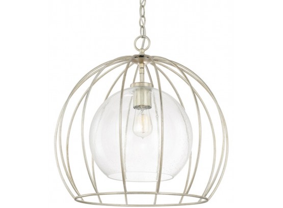 A 'Winter Gold' Pendant And Cage Ceiling Fixture By Austin Allen & Co.